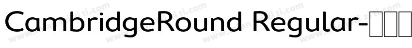 CambridgeRound Regular字体转换